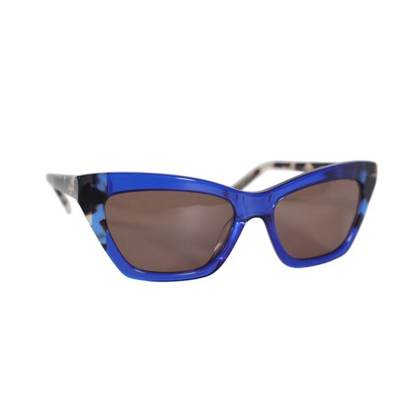 DKNY Narrow Cat Eye Womens Sunglasses–Cobalt Blue/Bone Tortoise–Retro Chic–NWT main image 6